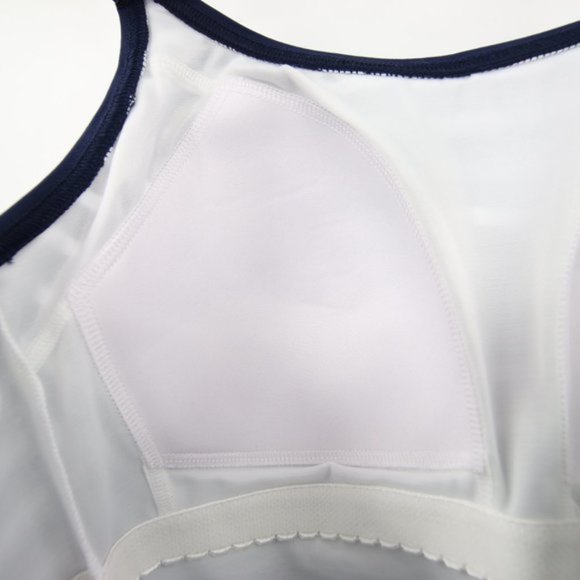 NWOT Lands End Navy Blue White Babydoll Style Striped Pattern Swim Tankini Top T - Picture 8 of 10